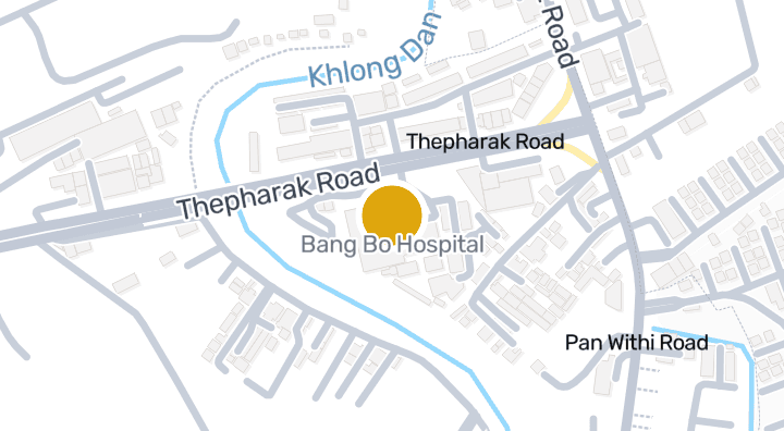 Map showing Bang Bo Hospital