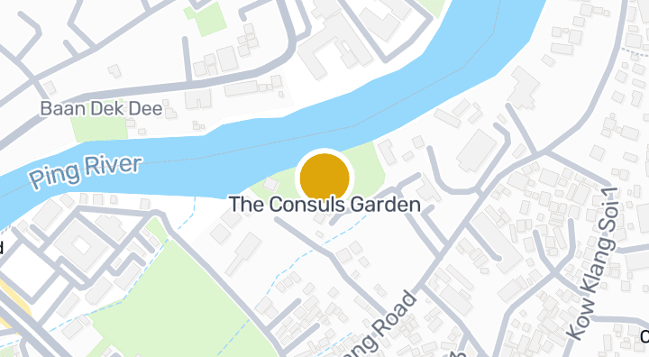 Map showing The Consuls Garden