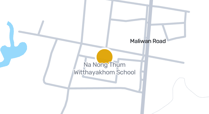 แผนที่แสดงโรงเรียนนาหนองทุ่มวิทยาคม