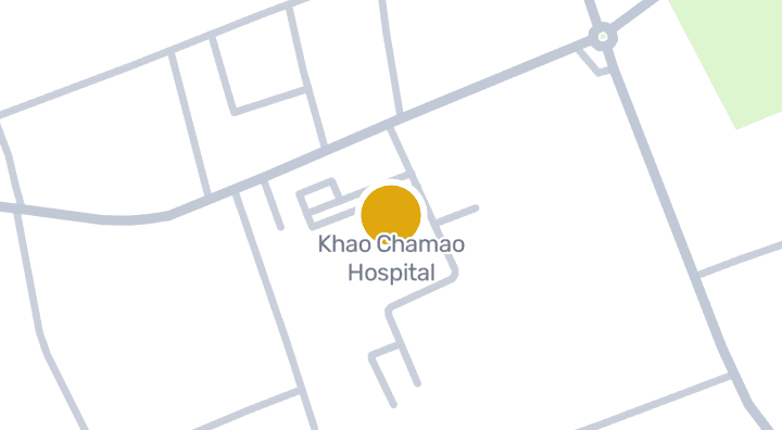 Map showing Khao Chamao Hospital