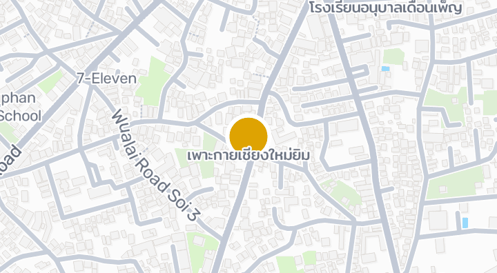 เพาะกายเชียงใหม่ยิมを示す地図