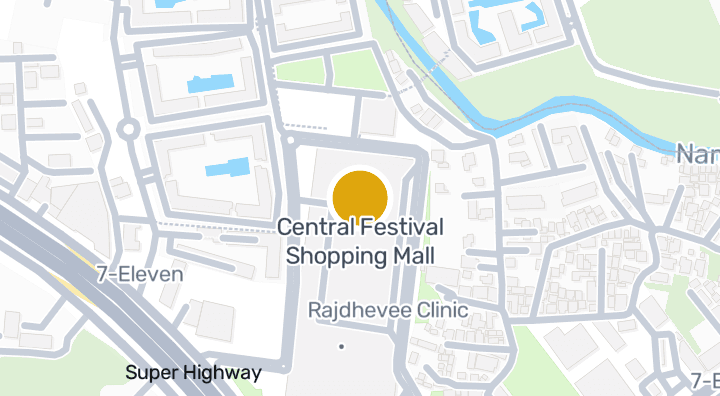 Map showing Central Festival Shopping Mall