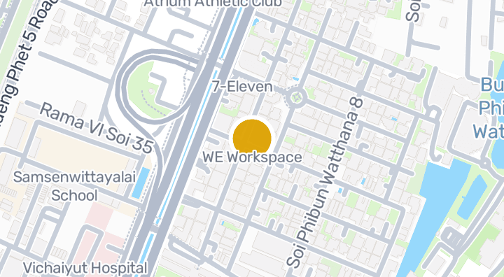 Map showing WE Workspace