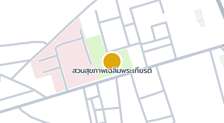 แผนที่แสดงสวนสุขภาพเฉลิมพระเกียรติ
