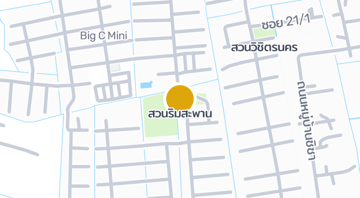 แผนที่แสดงสวนริมสะพาน