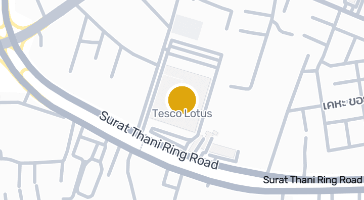 แผนที่แสดงTesco Lotus