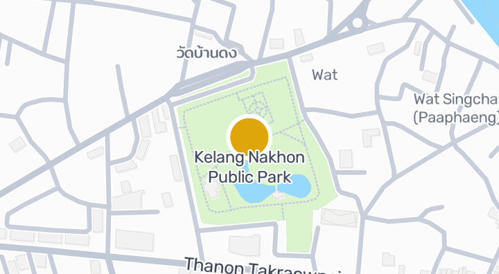 แผนที่แสดงสวนสาธารณะเขลางค์นคร