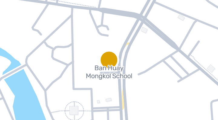 แผนที่แสดงโรงเรียนบัานห้วยมงคล