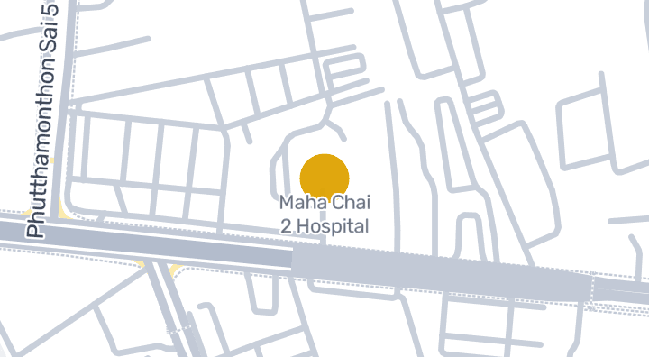 显示Maha Chai 2 Hospital的地图