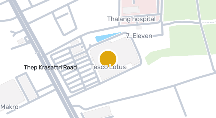 แผนที่แสดงTesco Lotus