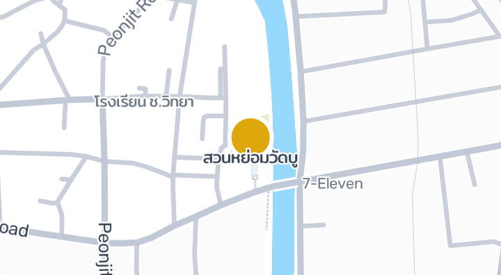 แผนที่แสดงสวนหย่อมวัดบู