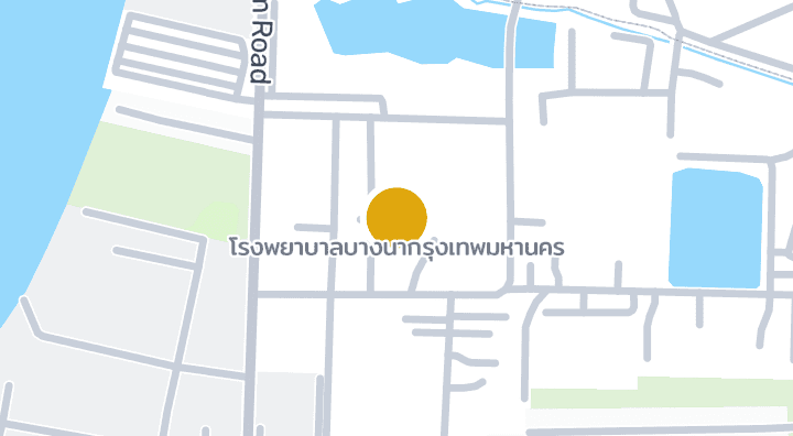 Map showing โรงพยาบาลบางนากรุงเทพมหานคร