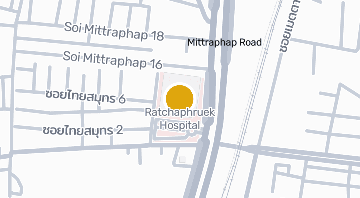 显示Ratchaphruek Hospital的地图