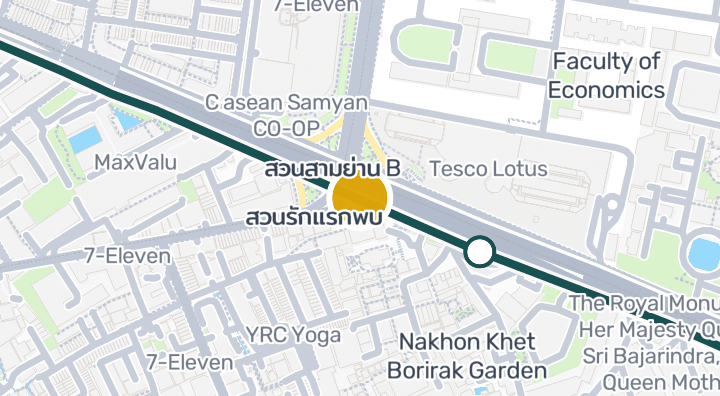 Map showing สวนพบรัก