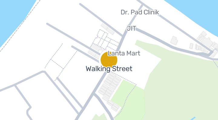 แผนที่แสดงWalking Street
