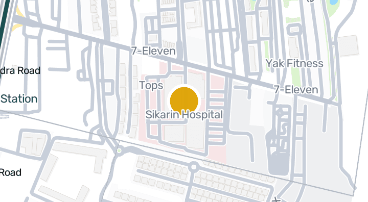 Map showing Sikarin Hospital