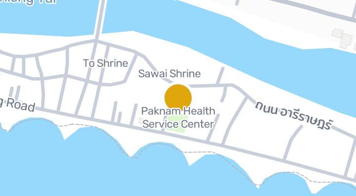 แผนที่แสดงศูนย์บริการสาธารณสุข ปากน้ำ