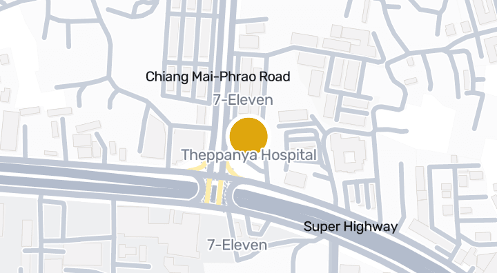 Map showing Theppanya Hospital