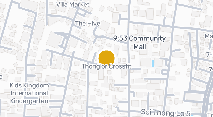Map showing Thonglor Crossfit