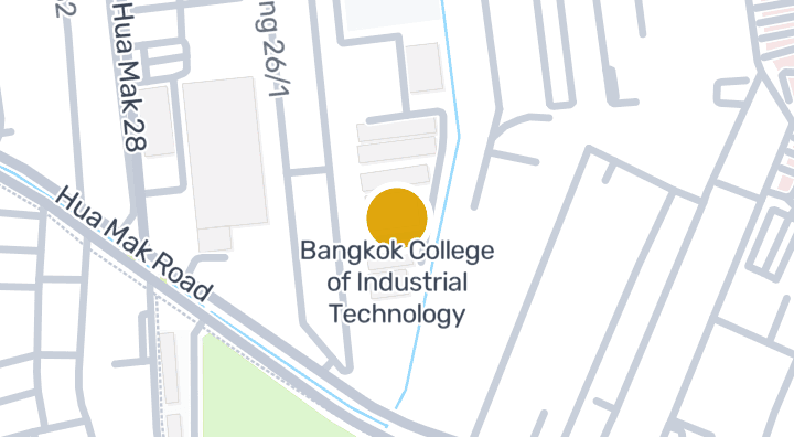 Map showing Bangkok College of Industrial Technology