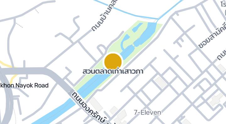 Map showing สวนตลาดเก่าเสาวภา