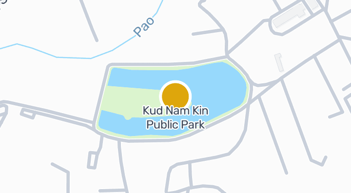 แผนที่แสดงสวนสาธารณะกุดน้ำกิน