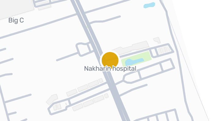 แผนที่แสดงNakharin hospital