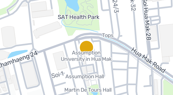 Map showing De Montfort Hall