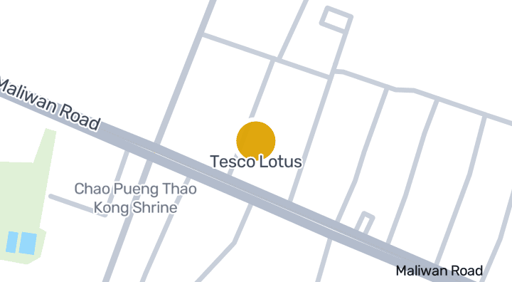 Map showing Tesco Lotus