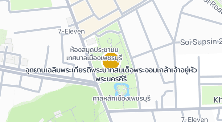 显示อุทยานเฉลิมพระเกียรติพระบาทสมเด็จพระจอมเกล้าเจ้าอยู่หัว พระนครคีรี的地图