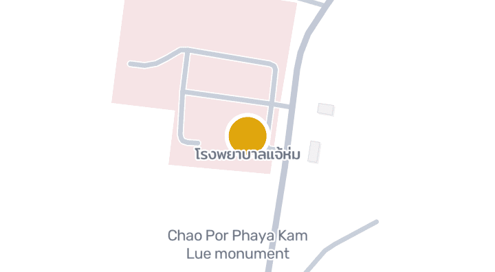 แผนที่แสดงโรงพยาบาลแจ้ห่ม