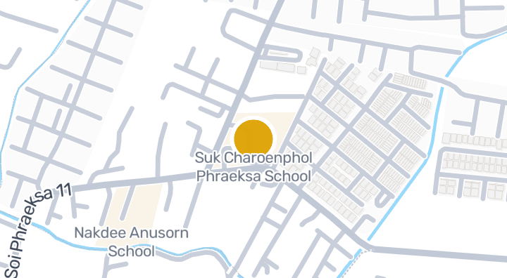 Map showing Suk Charoenphol Phraeksa School