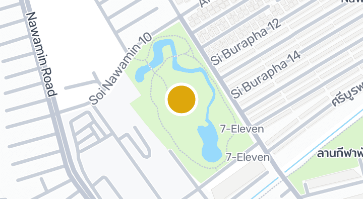 Map showing สวนพฤกษชาติคลองจั่น
