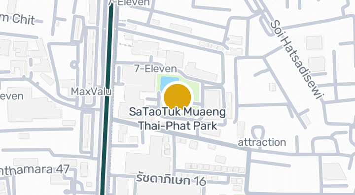 Map showing SaTaoTuk Muaeng Thai-Phat Park
