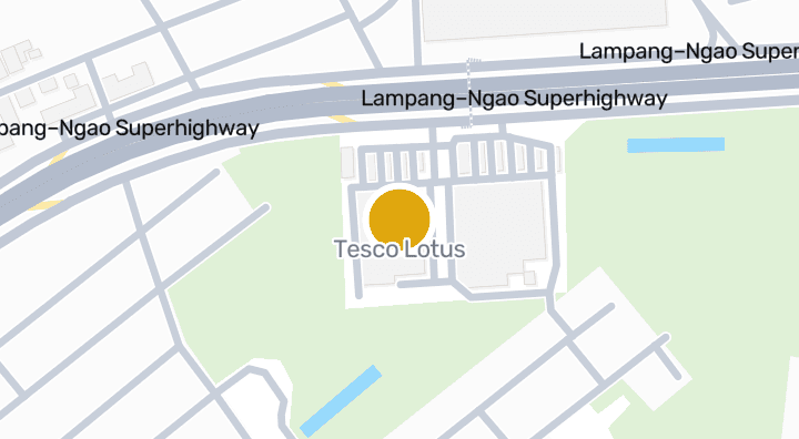 แผนที่แสดงTesco Lotus