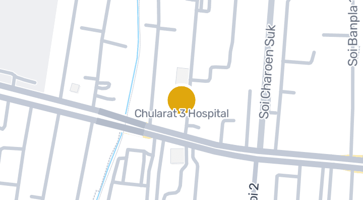 แผนที่แสดงChularat 3 Hospital