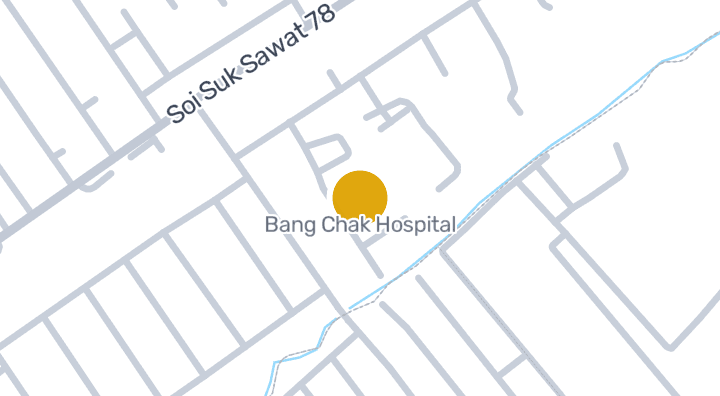 แผนที่แสดงโรงพยาบาลบางจาก
