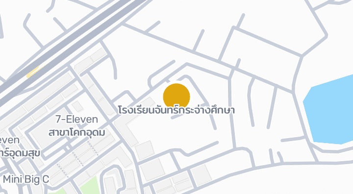 Map showing โรงเรียนจันทร์กระจ่างศึกษา