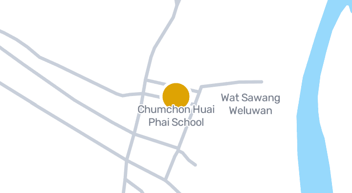 แผนที่แสดงโรงเรียน ชุมชนห้วยไผ่