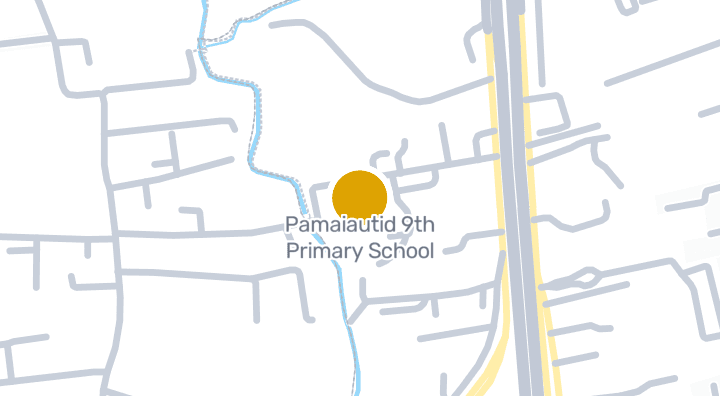 แผนที่แสดงโรงเรียนป่าไม้อุทิศ ๙