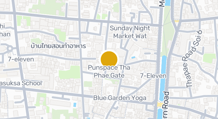 Map showing Punspace Tha Phae Gate