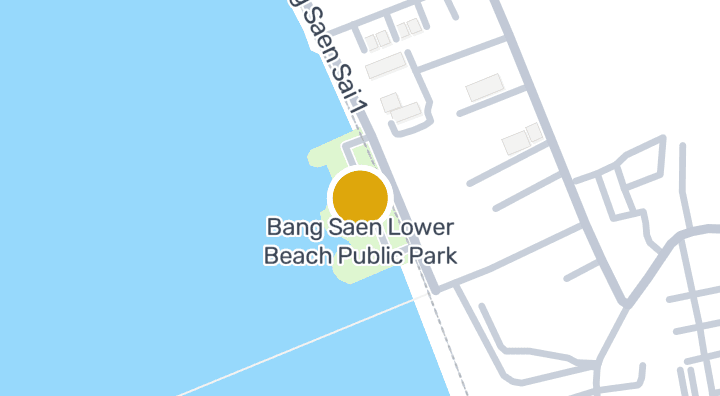 显示Bang Saen Lower Beach Public Park的地图