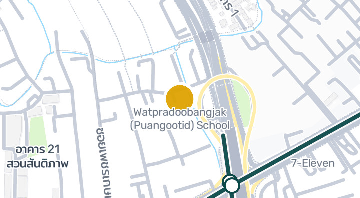 显示Watpradoobangjak (Puangootid) School的地图