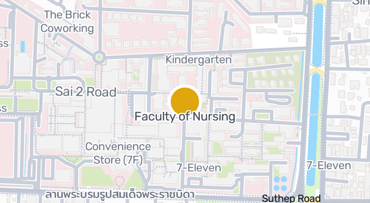 Map showing Faculty of Nursing