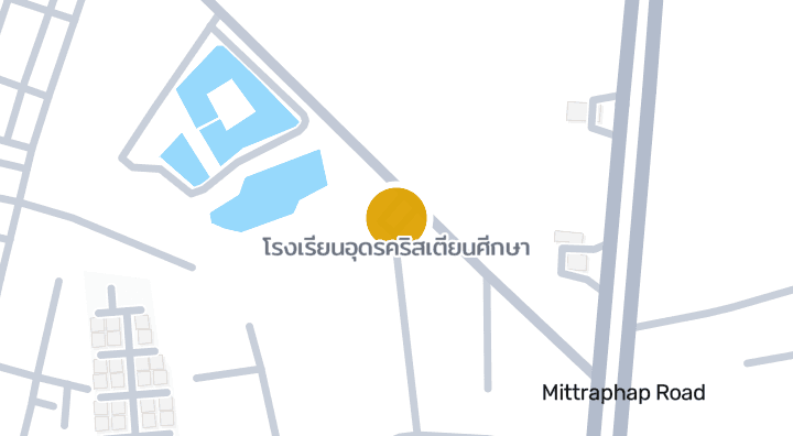 แผนที่แสดงโรงเรียนอุดรคริสเตียนศีกษา