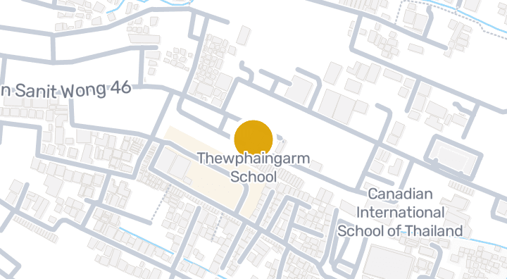 显示Thewphaingarm School的地图