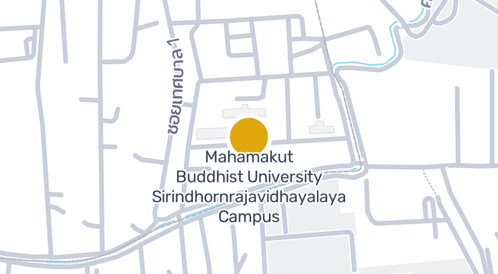 显示Mahamakut Buddhist University Sirindhornrajavidhayalaya Campus的地图