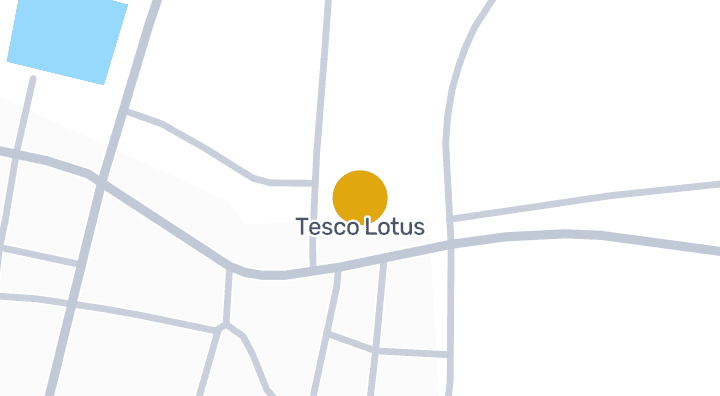 แผนที่แสดงTesco Lotus