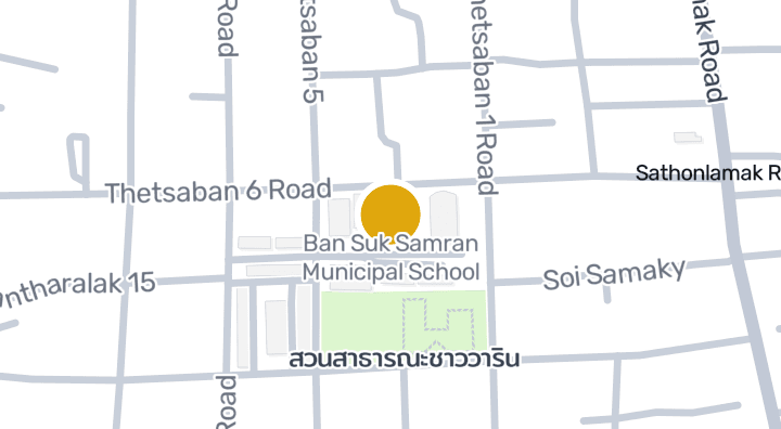 แผนที่แสดงBan Suk Samran Municipal School