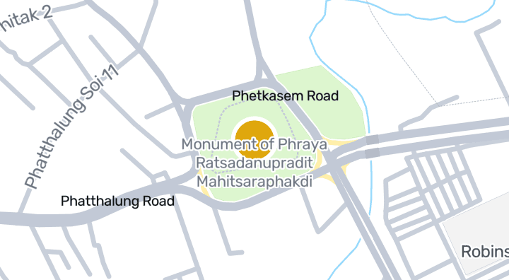 แผนที่แสดงสวนสาธารณะเทศบาลเมืองตรัง